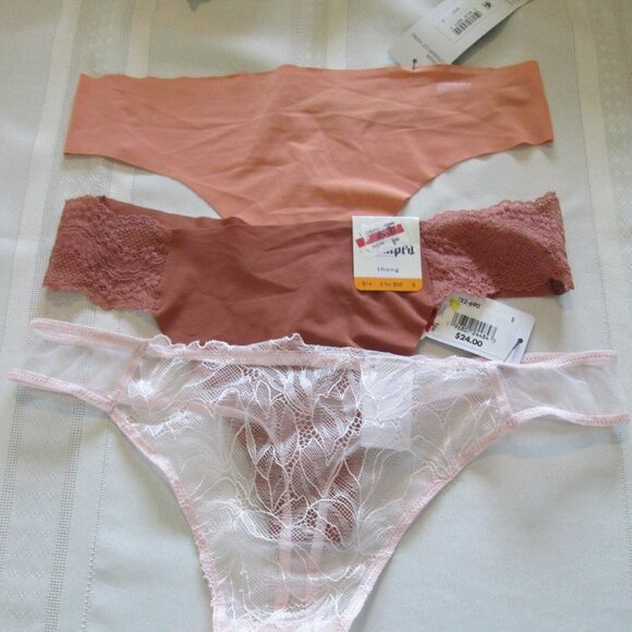 3 Pair of Thong Panties DKNY, B.tempt'd and Calvin Klein NWT Sz S - Picture 2 of 8